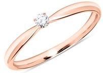 18k roségouden verlovingsring met Diamant 0.05 ct.