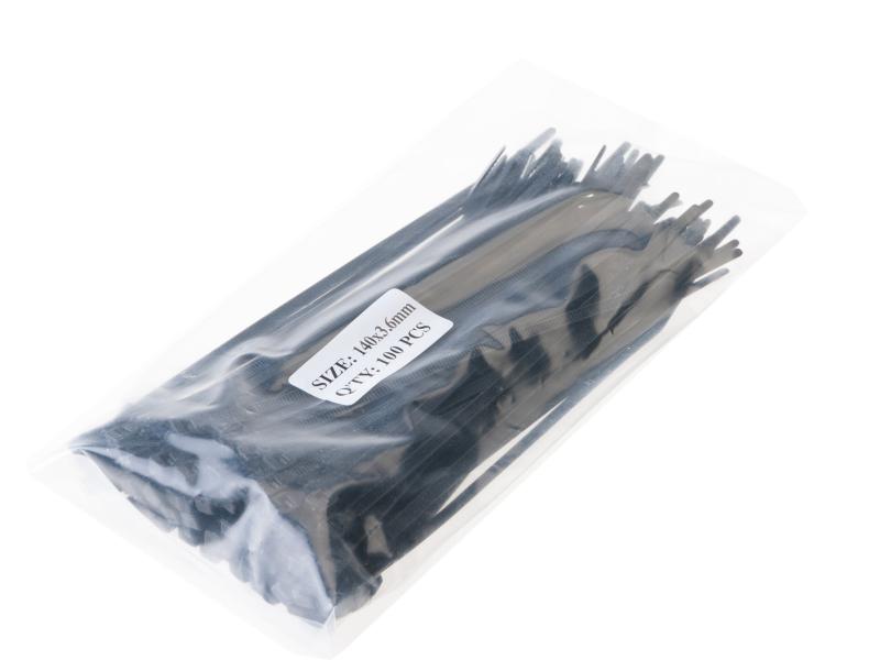 VR-Technics Kabelbinder Schwarz 140 mm x 3.6 mm Schwarz 140 mm x 3.6 mm