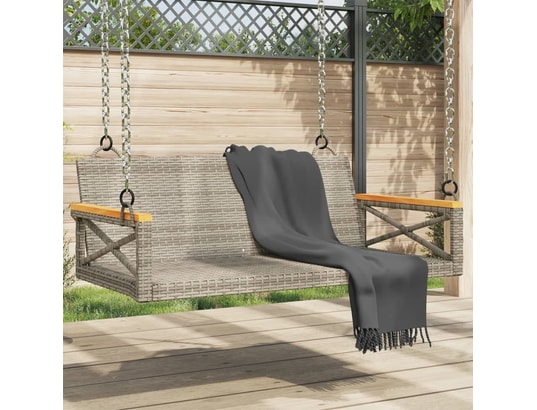 VIDAXL - Balancelle gris 109x62x40 cm résine tressée