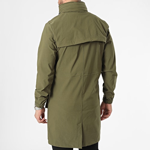 Veste Zippée Longue Vert Kaki