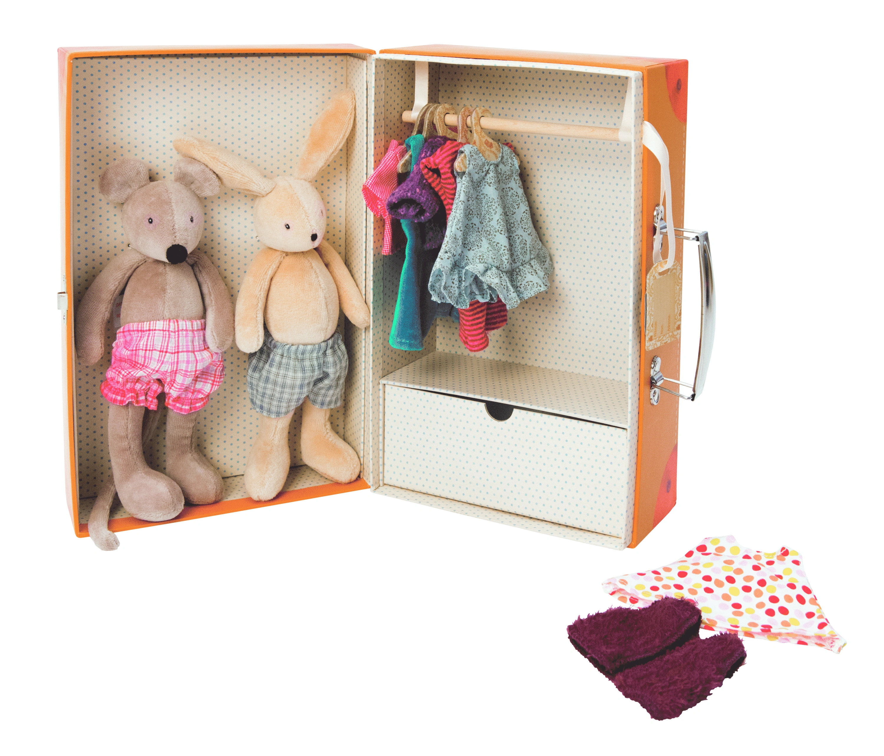 Moulin Roty - Kleiner Schrank mit Hase und Maus
