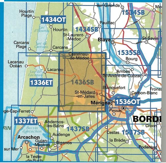 IGN - 1436 SB SAINT MEDARD EN JALLES 1 25 000