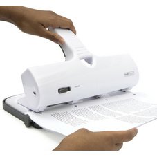 Perforateur quatre trous ALU 40, 40 feuilles, blanc