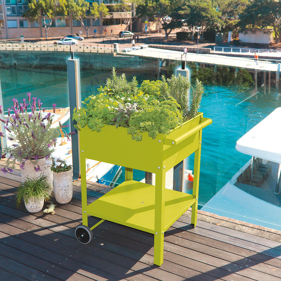 Terrassen Hochbeet fahrbar 80x55x55 cm