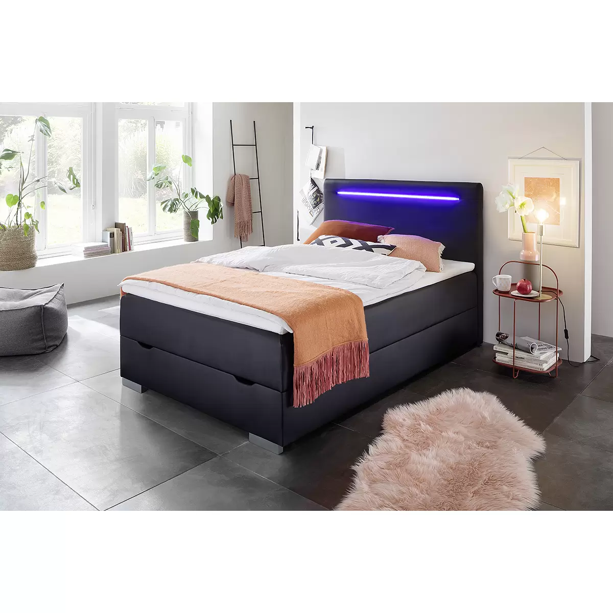 Boxspringbett Las Vegas I 120x200 Schwarz