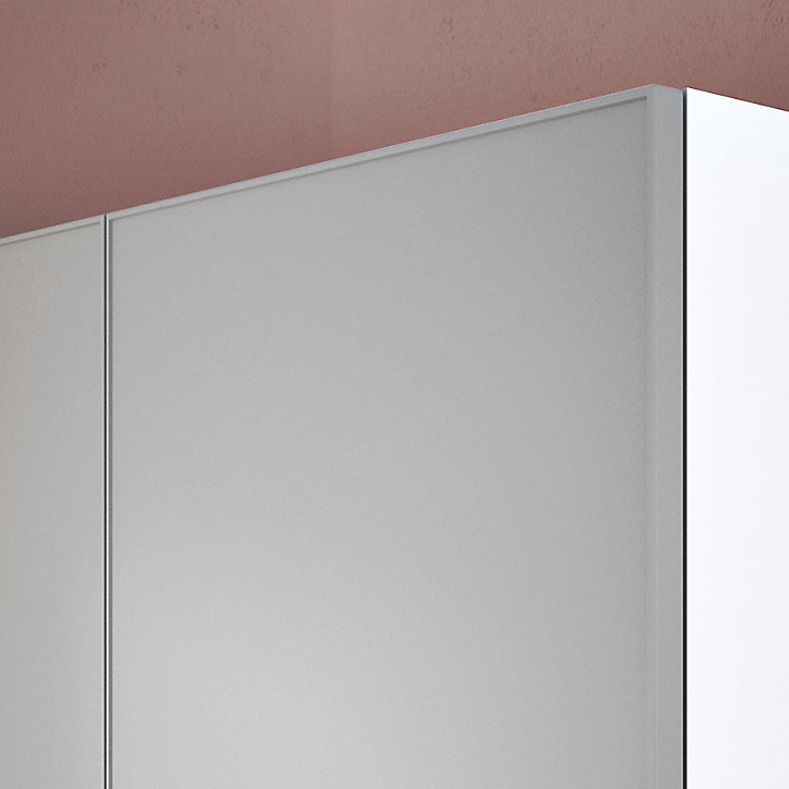 Porte battante grise claire mate GoodHome Atomia H. 224,7 x L. 49,7 cm