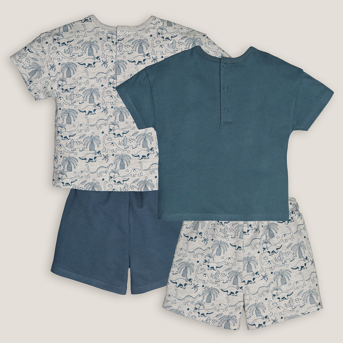 COLEÇÃO LA REDOUTE<br>Conjunto com 2 roupas, 2 camisetas e shorts