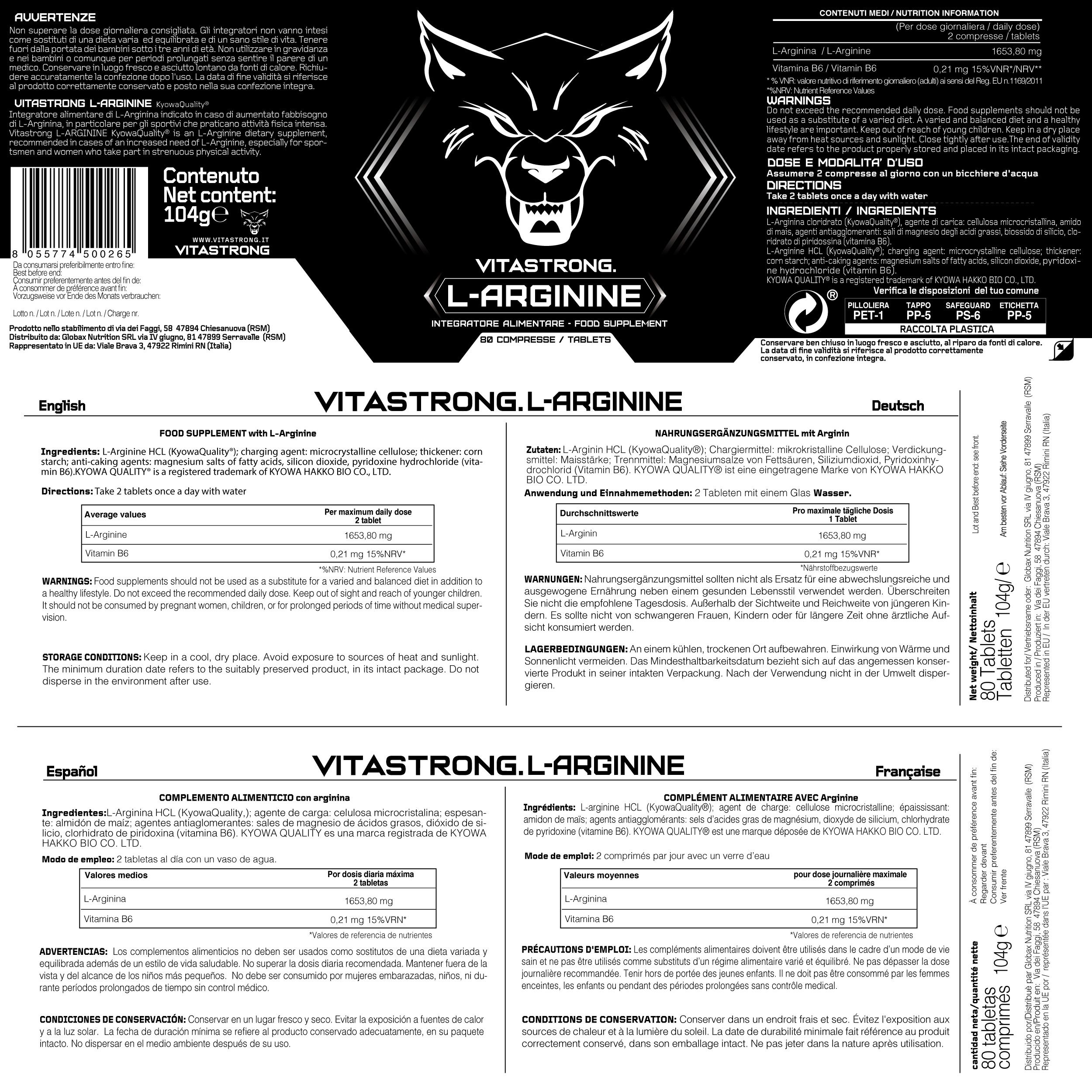 Vitastrong Arginin 120CPR
