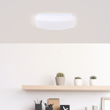 Brilliant plafondlamp Farica Starry 22x22cm 8W 930lm koel wit