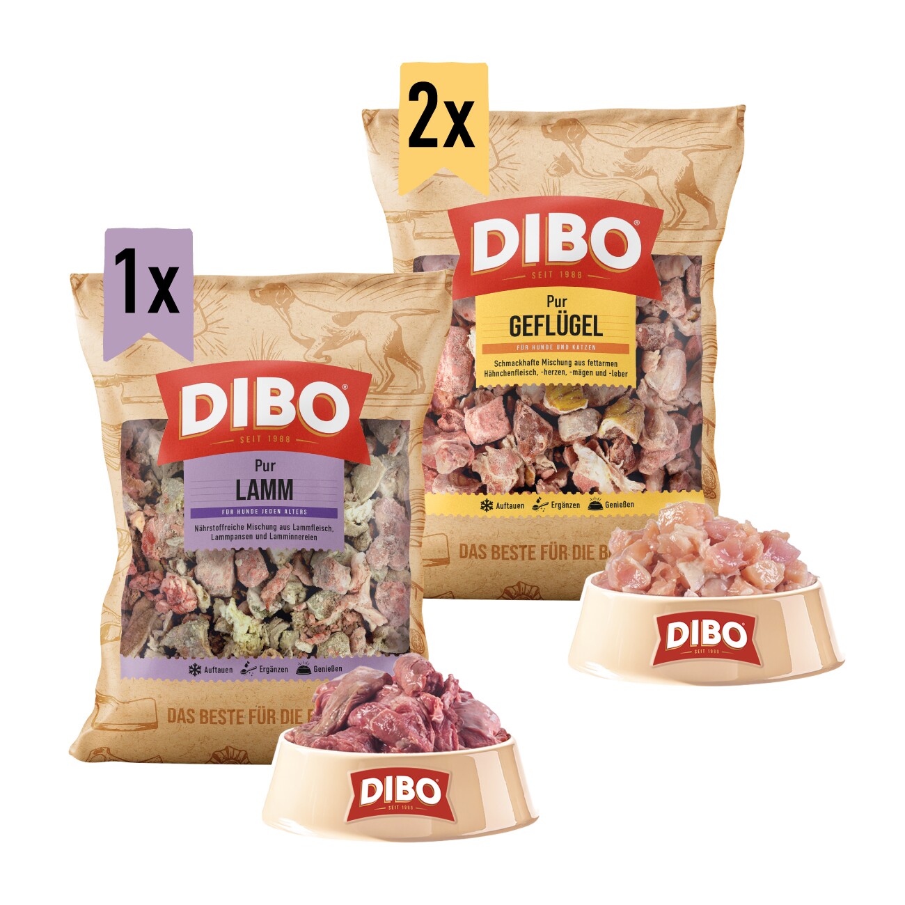 DIBO Frostfutter Geflügel & Lamm Bundle