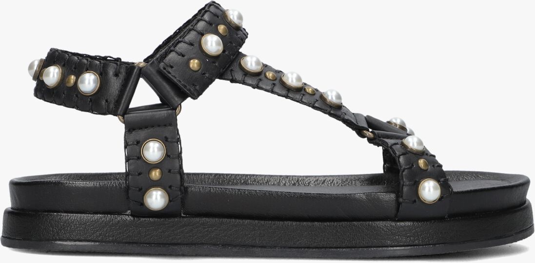 zwarte blasz platte sandalen saran-14