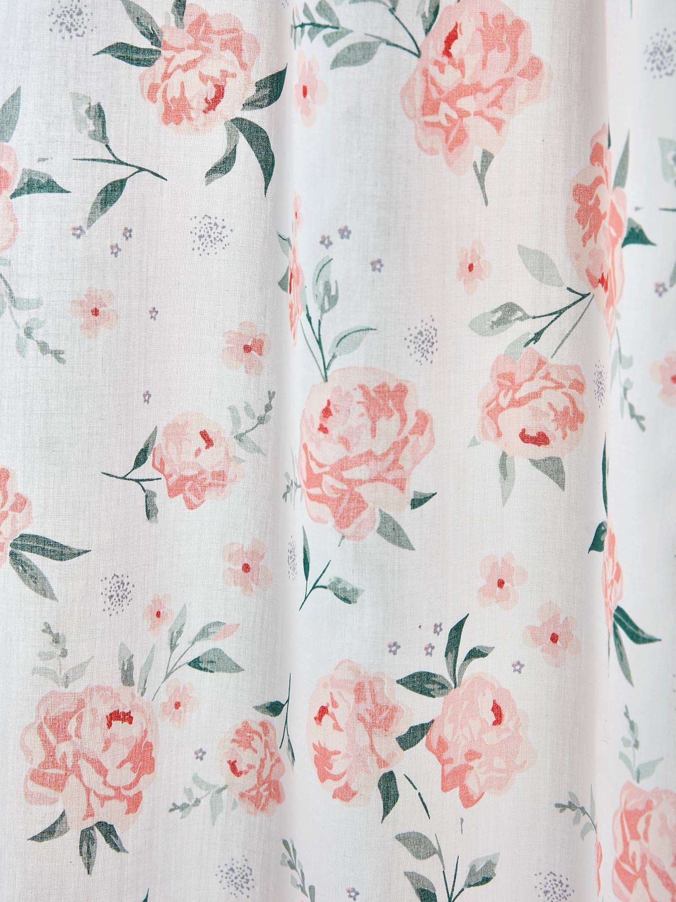 cortina transparente estampada em tom branco claro Eau de Rose