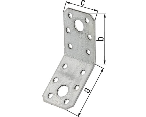 Hoekbeugel 135° schuin 50 x 50 x 35 mm, sendzimir verzinkt, 1 stuk