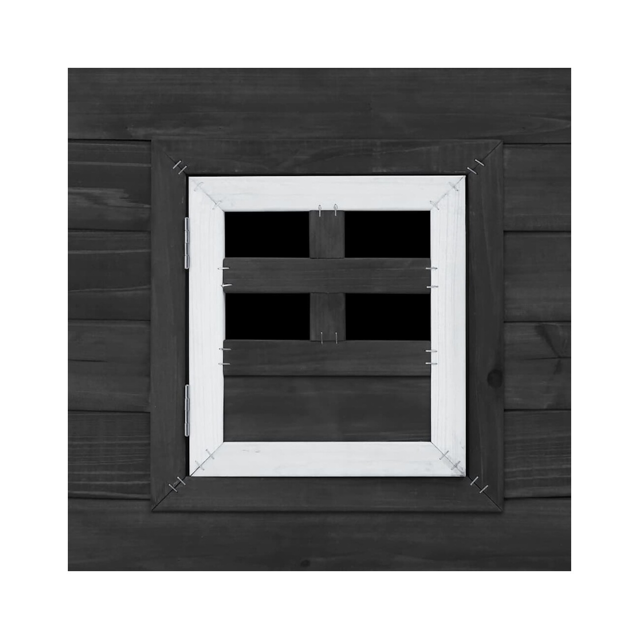 VidaXL Holz Hühnerstall mit Legenest grau