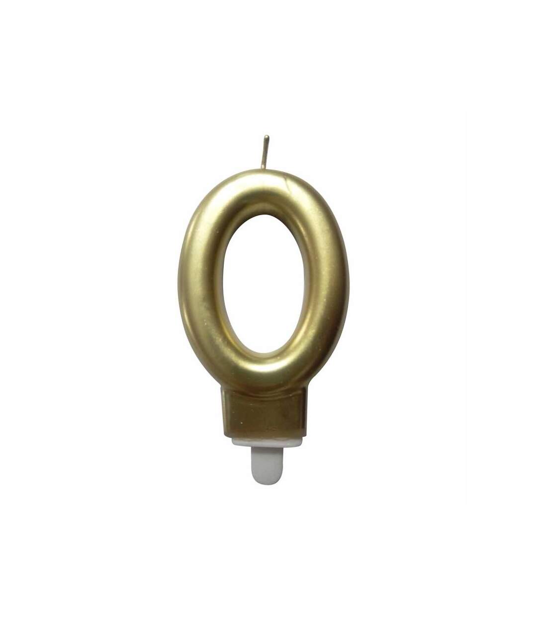 Paris Prix - Bougie D'anniversaire chiffre 0 7cm Or