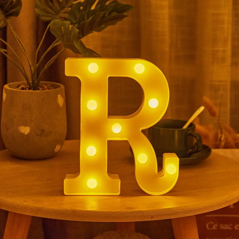 (41x16cm) LED Bar Licht Deko Buchstaben Beleuchtung Home / Party Accessoire (Batteriebetrieben) - Weiss