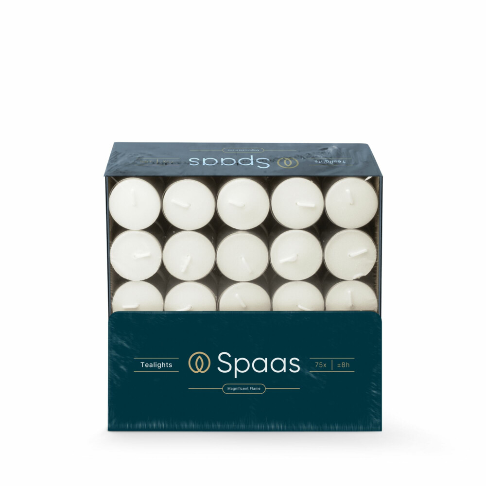 SPAAS Theelichten doos ± 8 branduren75 stuks