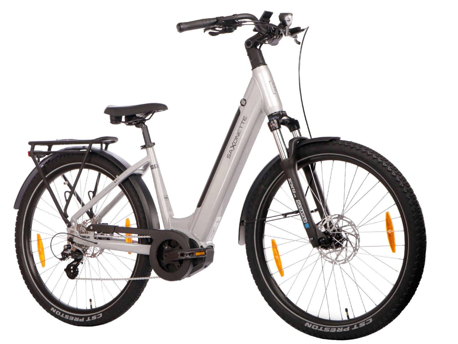Saxonette Deluxe SUV Easy 8 sp 14.5 Ah midmotor ebike - Silver