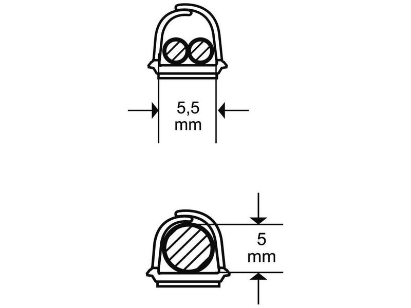 Max Hauri Kabelkanal Cable-Fix 4 x 1 m x 5 mm, Weiss Selbstklebende Kabelabdeckung Stange