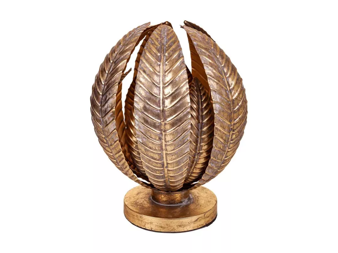 Lampe de table en métal doré 35x35x39,5h