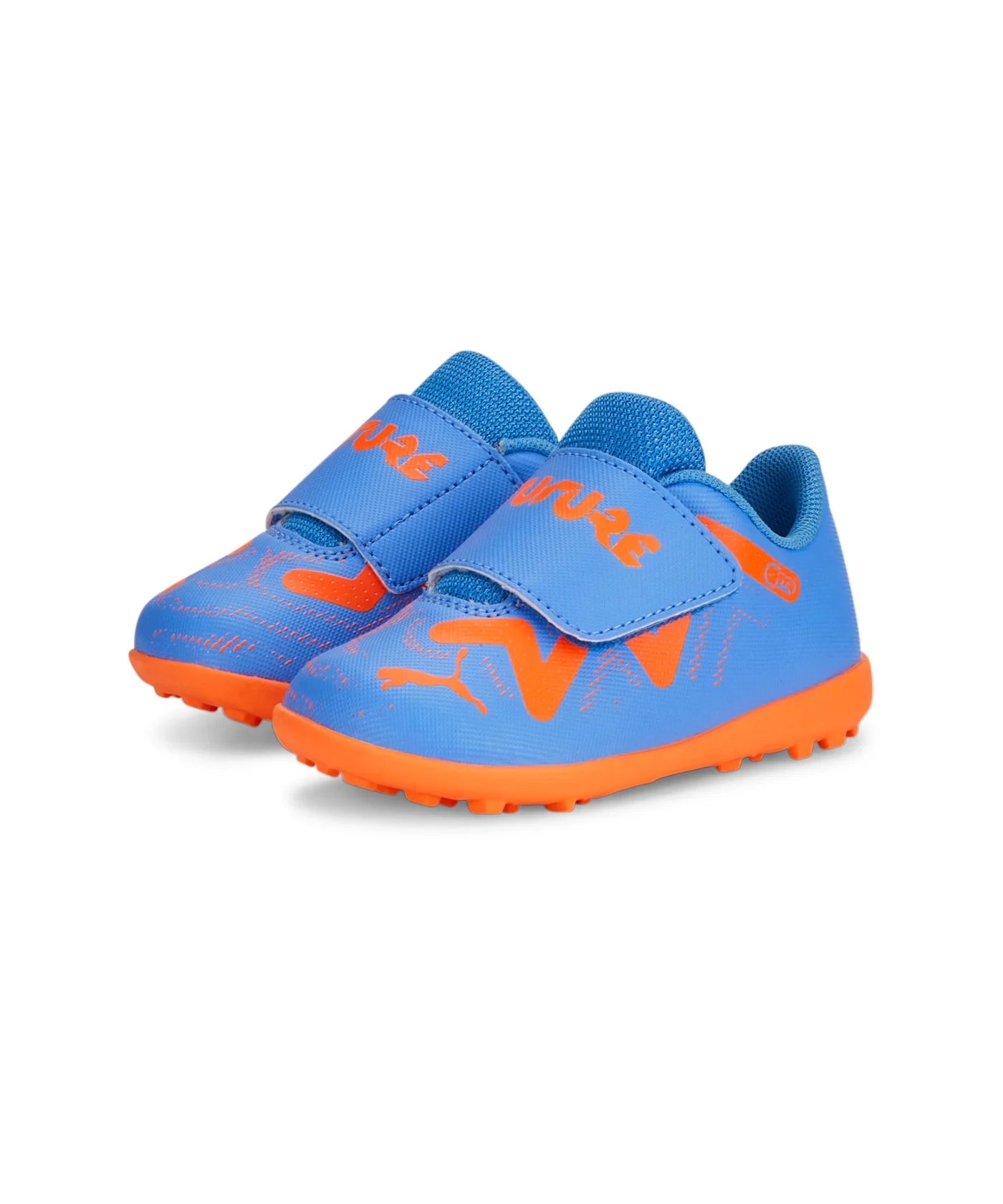 PUMA FUTURE Play TT V Supercharge Baby Jr Kids Blau Orange F01