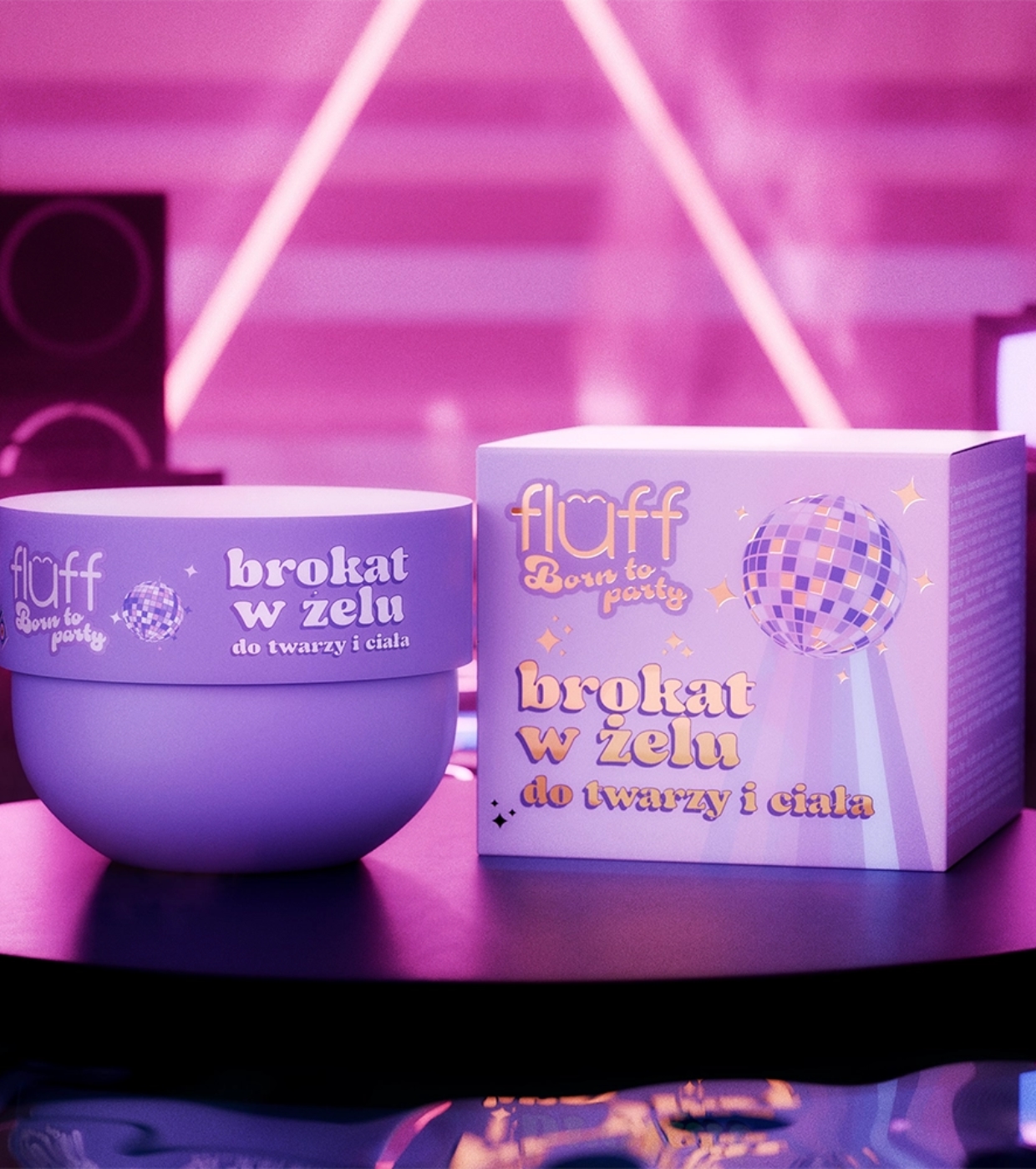 Fluff - *Born to Party* - Gel com glitter para rosto e corpo