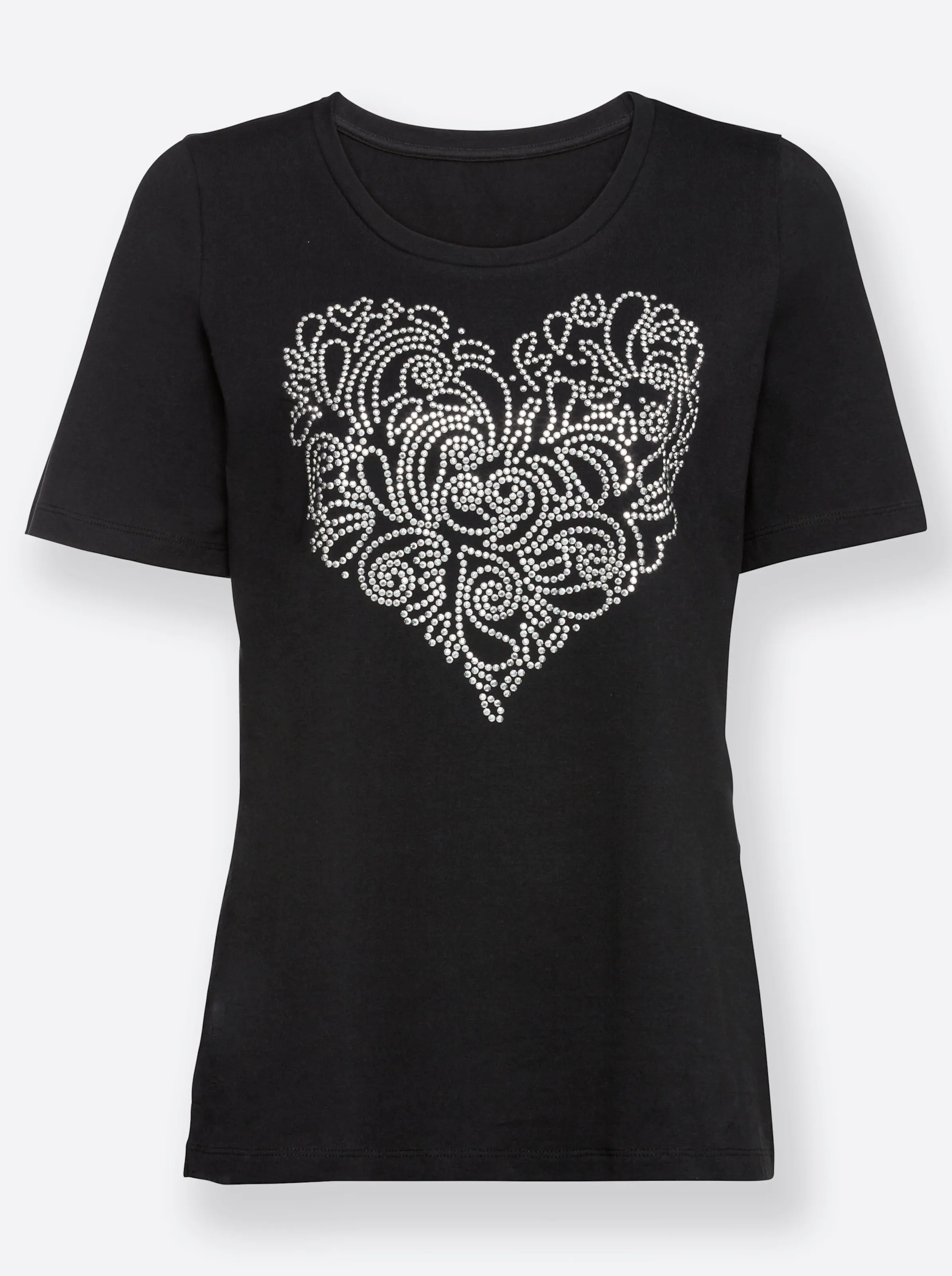 Kurzarmshirt in schwarz
