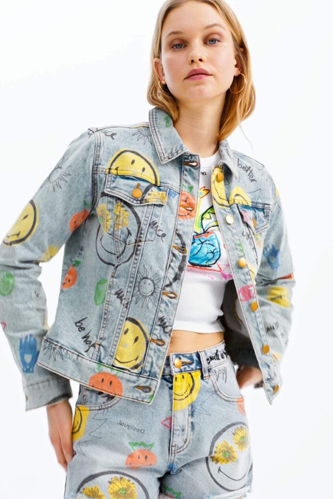 Short en jean Smiley