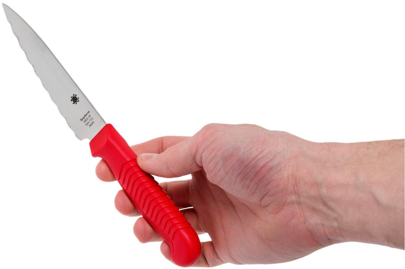Spyderco K05SRD officemes 11 cm, rood gekarteld