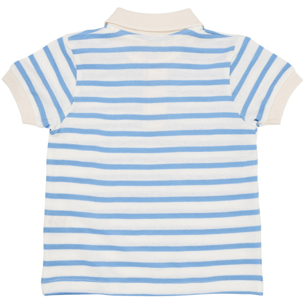 Køb COPENHAGEN COLORS Himmelblå Stripe Pique Stripe Poloshirt