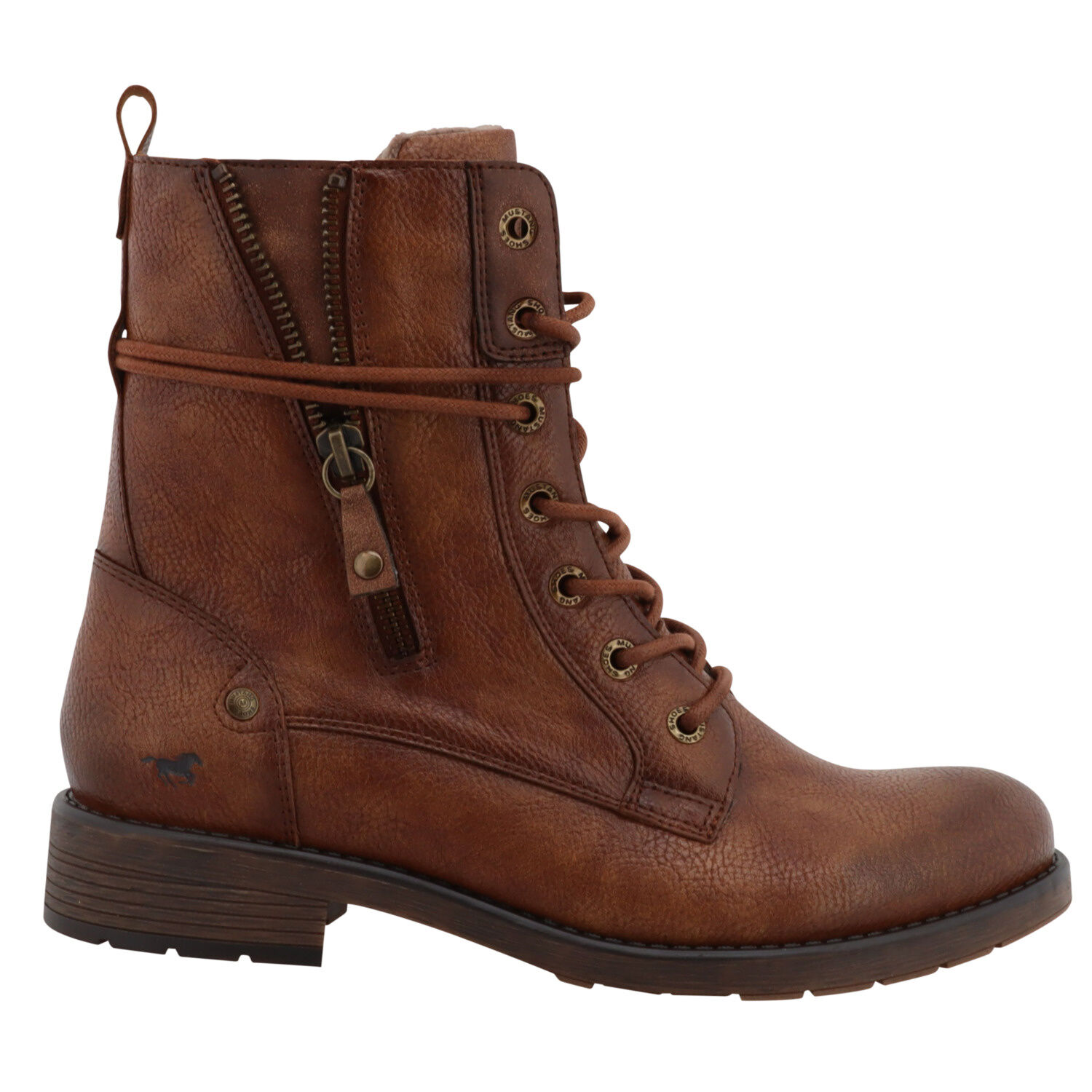 Trendige MUSTANG Schnürstiefelette aus pflegeleichtem Softmaterial