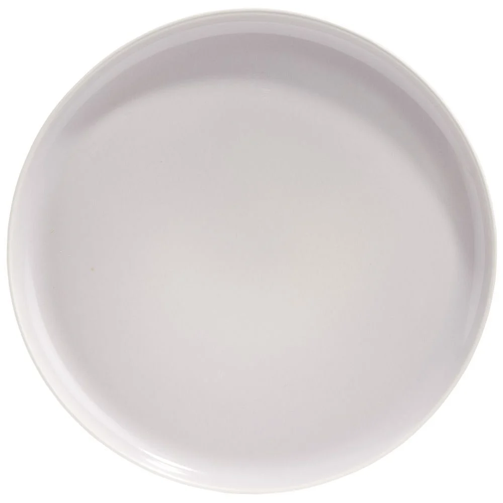 Assiette plate ronde Oslo porcelaine gris uni