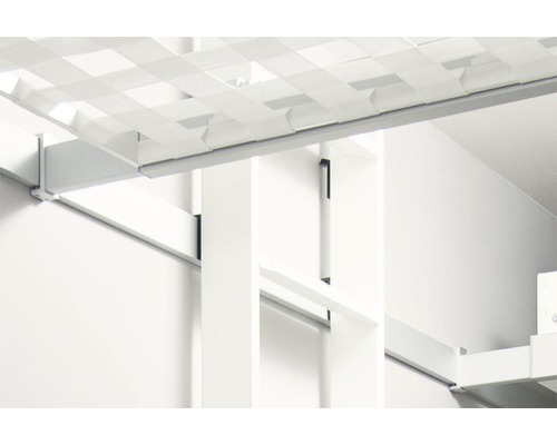Dolle stapelbedladder, grenen/beuken, wit gegrond, 2-delig met 10 treden