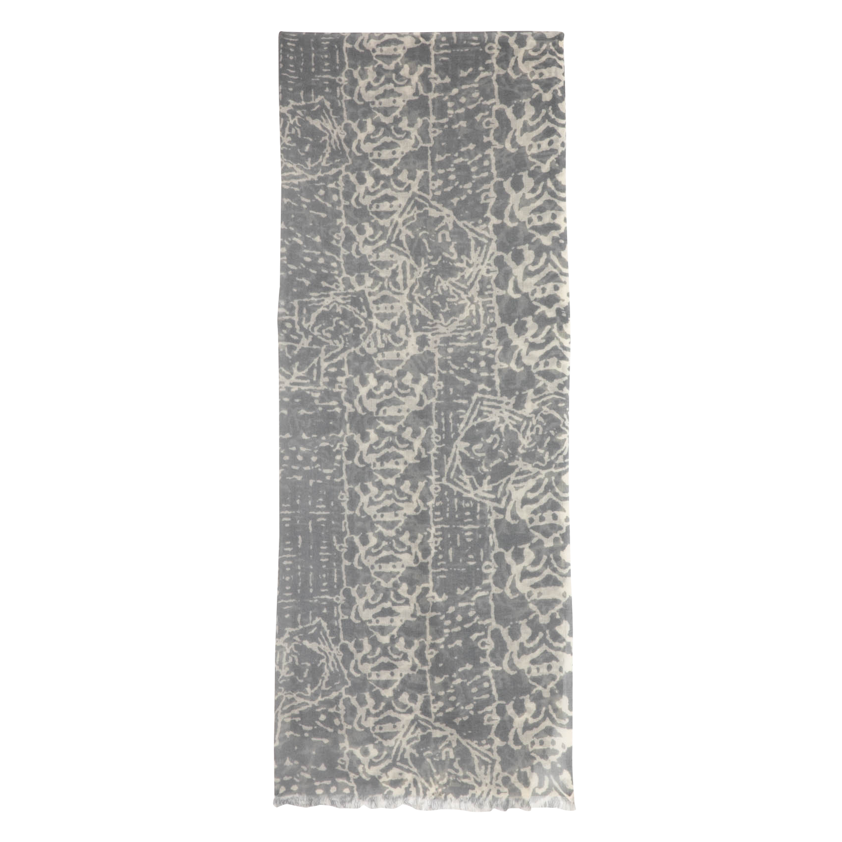 Foulard en laine imprimée | Blanc