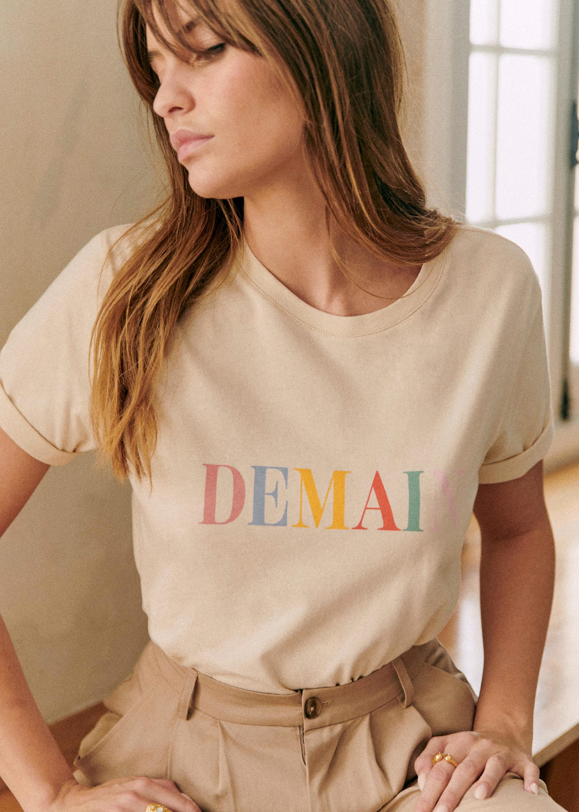 T-Shirt Demain - Crème / Multico - E-SHOP/T-SHIRTS 5905327