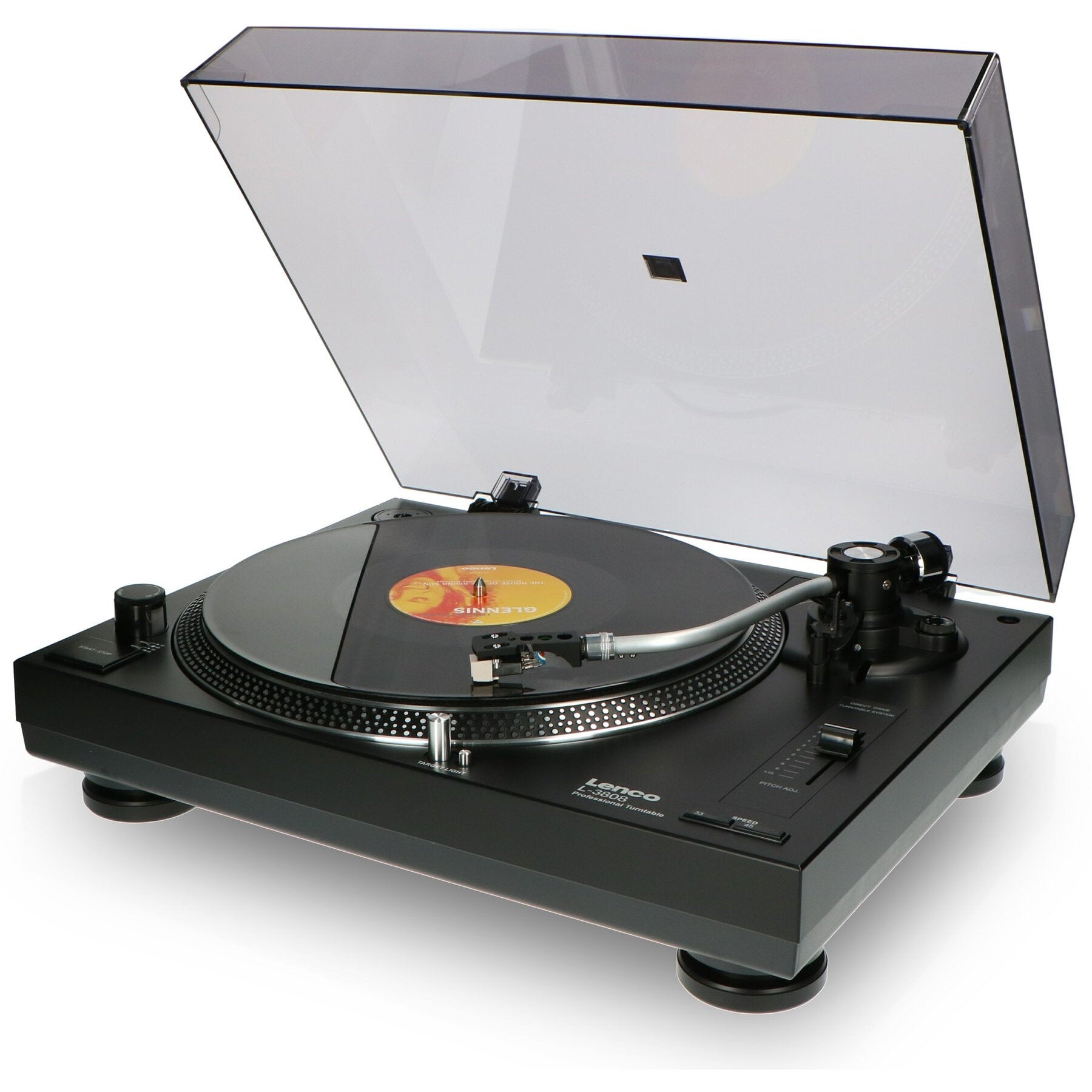 Lenco L-3808 Matte Black digitale USB-platenspeler