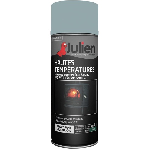 Bombe peinture Haute Température 400 ml - Aluminium N°45 Satin