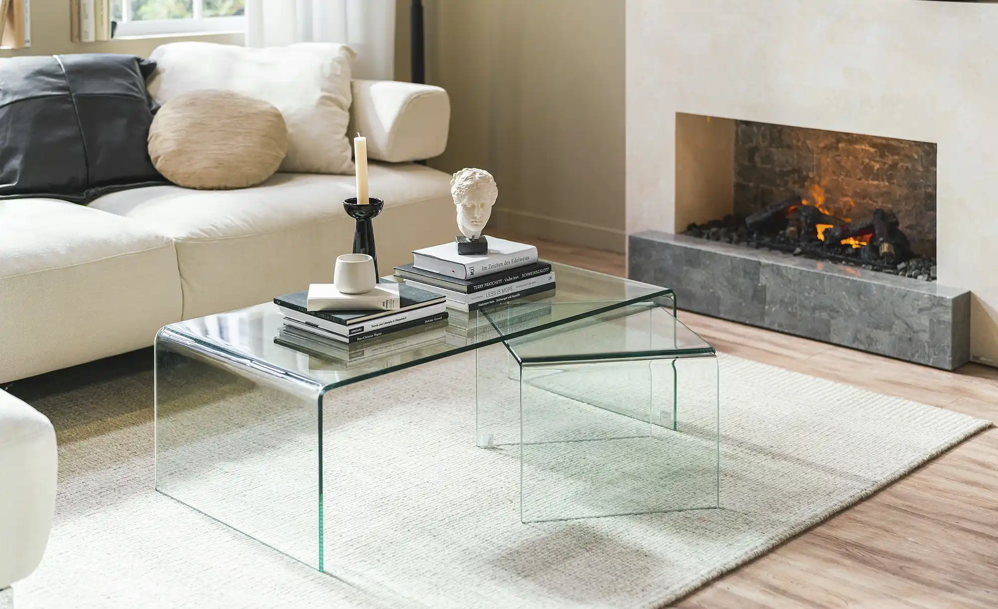 Couchtisch aus Glas Tessera
