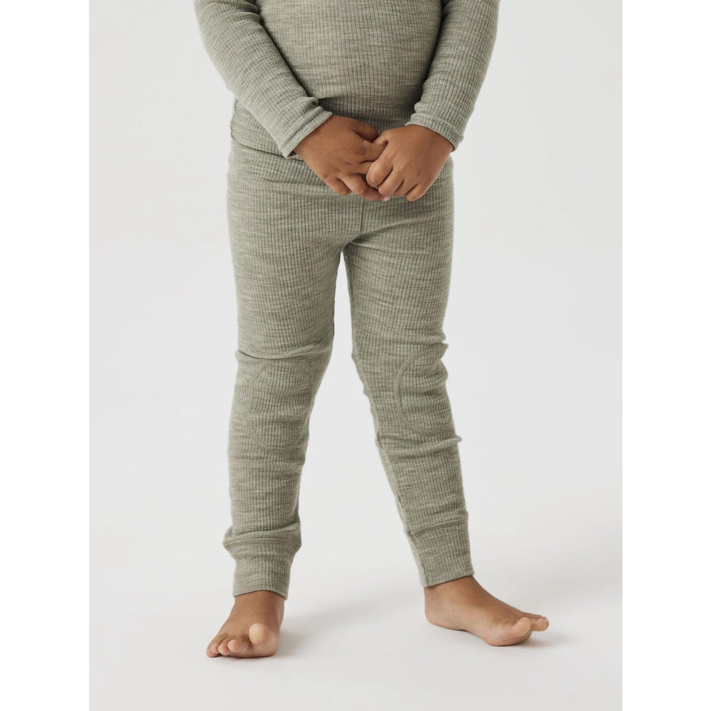 Køb Name It Dried Sage Nmnwax Uld Rib Leggings Noos