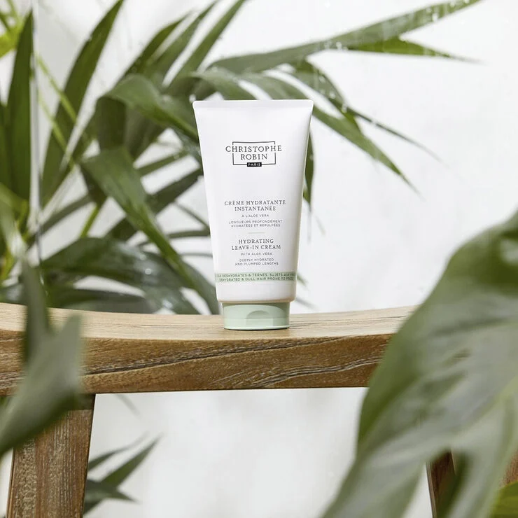 CHRISTOPHE ROBIN Aloe Vera Hydrating Leave-in Cream Fugtende hårcreme med aloe vera