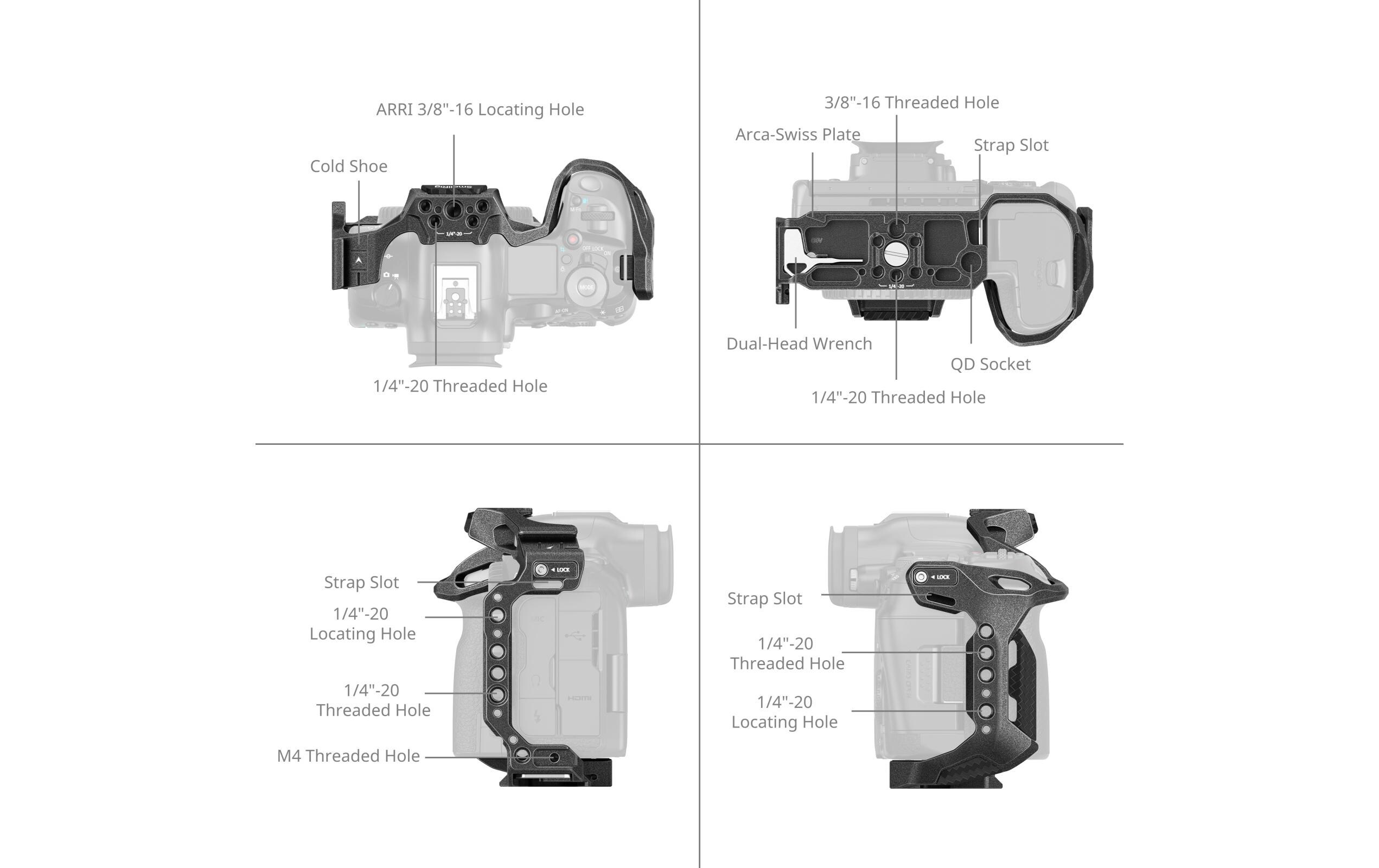 Cage «Black Mamba» für Canon EOS R5 Mark II<br>Kamerakäfig für Canon EOS R5 Mark II
