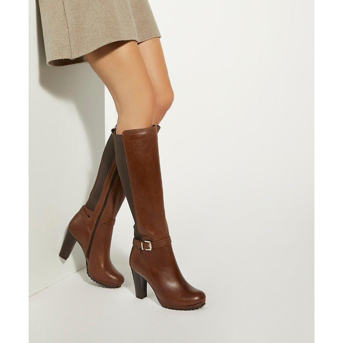 Dune London Sareena Leather Knee High Boots