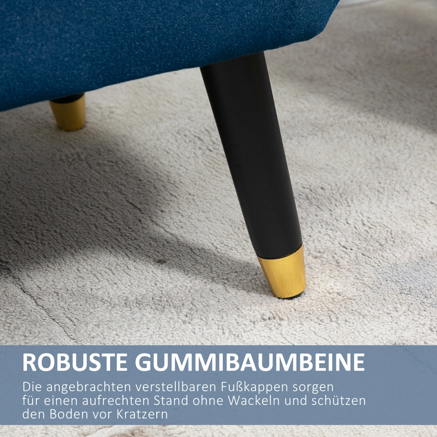 HOMCOM Sitzbank mit Stauraum blau