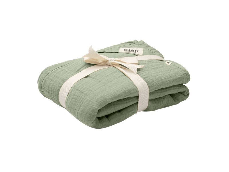 Bibs Mulltuch Sage Green 120 x 120 cm Vielseitige Musselintücher für den Alltag