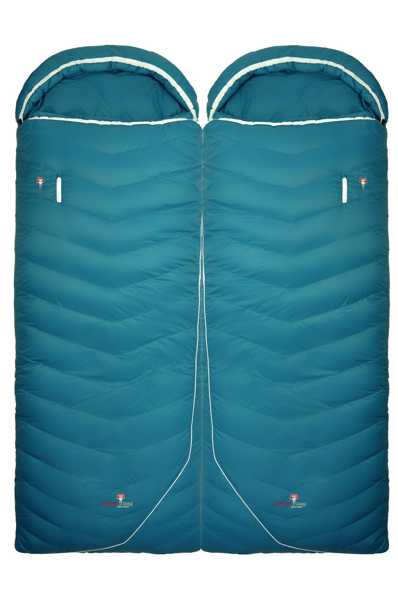 Grüezi Bag Biopod DownWool Subzero Comfort L Schlafsack autumn blue