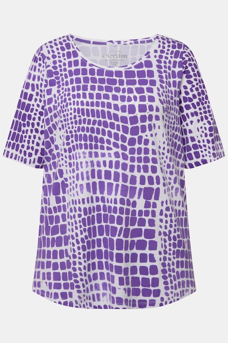 T-Shirt, Pima Cotton, Ziersteine, Rundhals, Halbarm