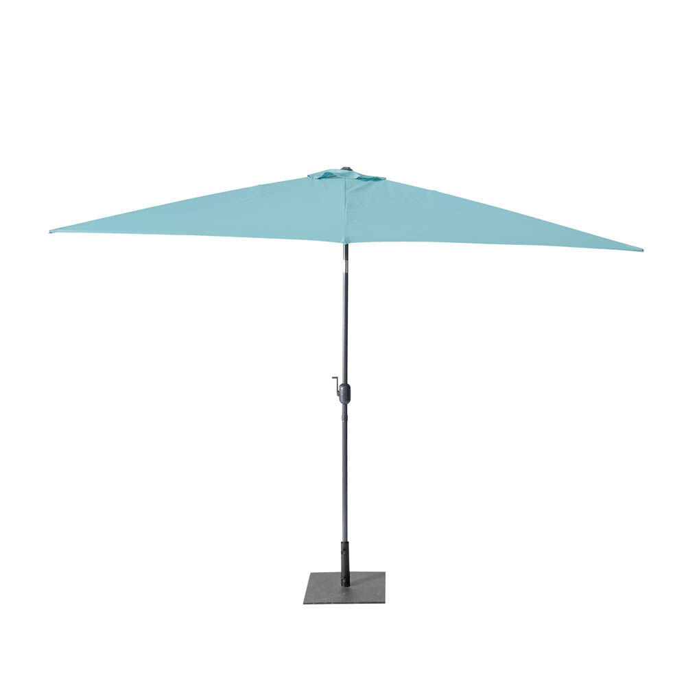 Parasol rectangulaire Tiago inclinable bleu 300 x 200 x H.245 cm