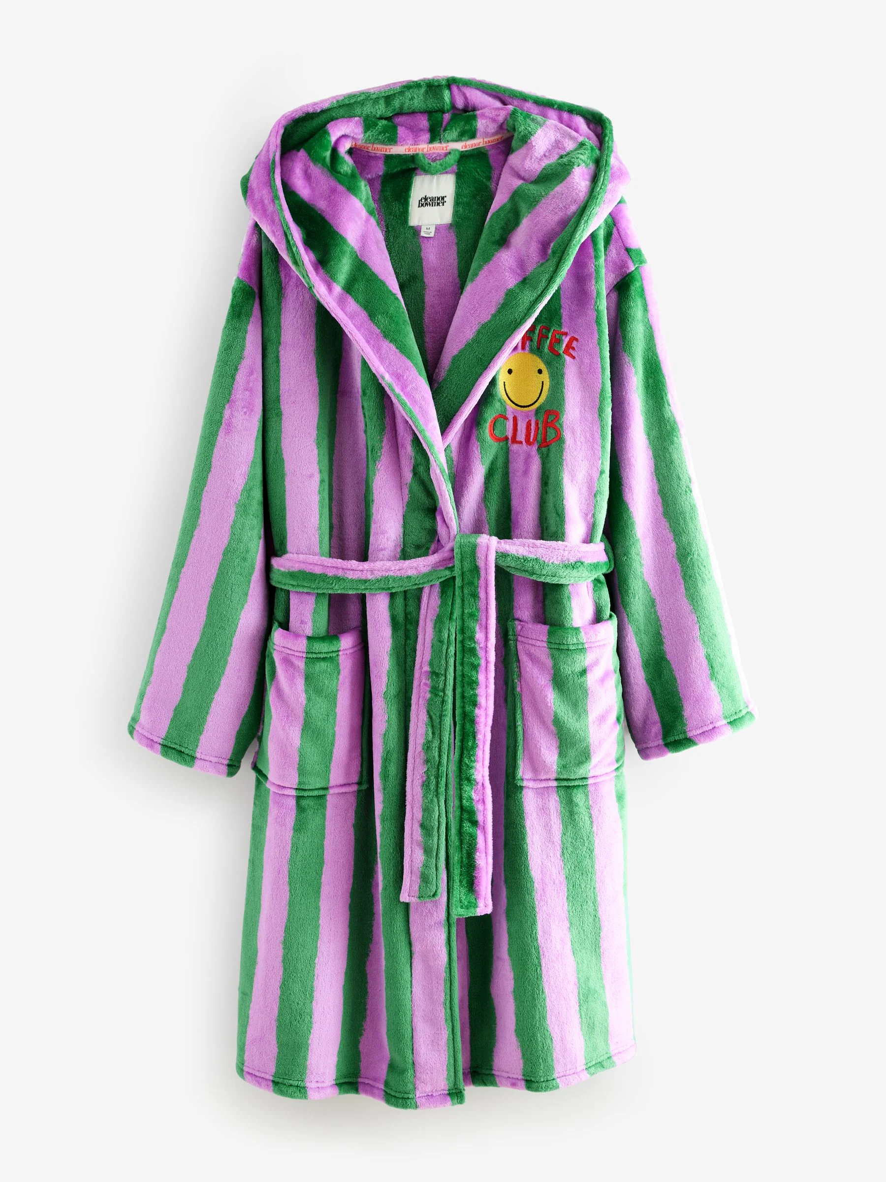 Eleanor Bowmer Green/Purple Coffee Club Fleece Robe