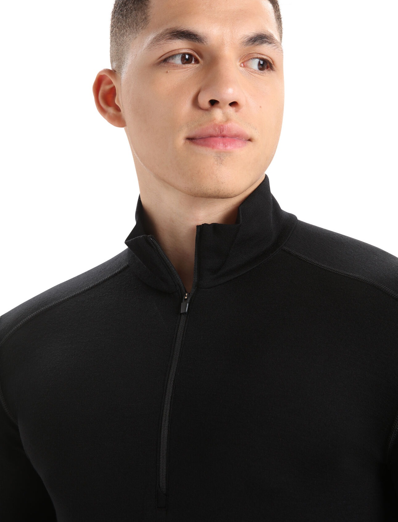 Merino 260 Tech LS Half Zip Herre Black