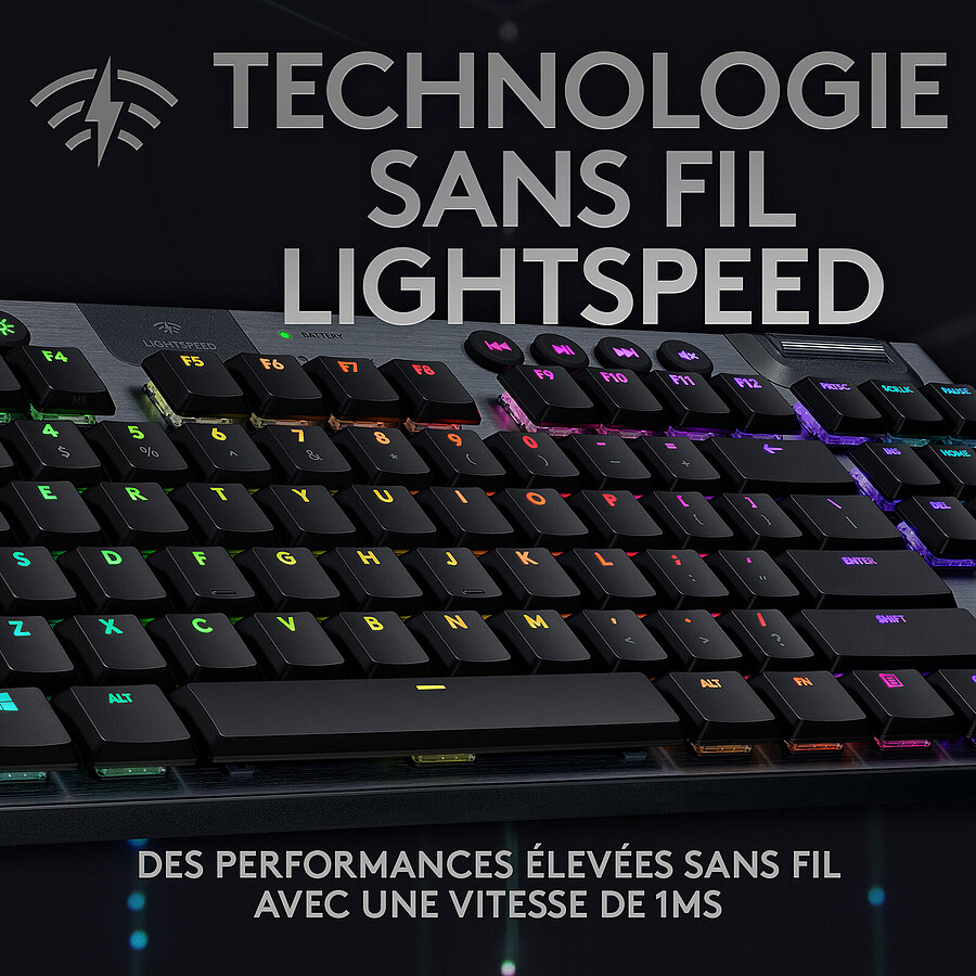 Logitech G G915 TKL Lightspeed - GL Tactile - Carbone